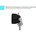 Miniatyrbilde 3 av 5: 2 X 12v 24v LED Arbeidslys 16 LED 48w Arbeidslys, IP67 Vanntett Dybde Off Road Arbeidslys For Bil Motorsykkel Traktor Lastebiler ATV SUV (48w)