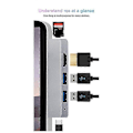 Miniatyrbillede 3 af 5: kompatibel med Surface Pro 8 USB C Hub, 4K HDMI-kompatibel Adapter+ Læser