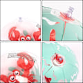 Miniatyrbilde 2 av 5: Barne-strandball *3 stk, Transparent oppblåsbar strandball, Svømmebasseng strandball, Dyrestrandballer med flamingo, enhjørning, krabbe, oppblåsbar strand