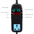 Miniatyrbilde 7 av 8: 90-250V Digital Display Temperaturregulator Elektronisk Termostat med Strømkabel EU-plugg