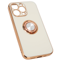 Miniatyrbild 8 av 8: Mobiltelefonskal roséguld galvaniserat phone case, ultratunt, mjukt TPU- cover för damer för IPhone 13 Pro Vit