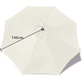 Miniatyrbillede 3 af 3: Udskiftnings Parasolbetræk - 8 Ribber - 3m - Vandtæt - UV Beskyttelse - Udskiftningsstof - Beige