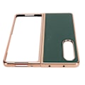 Miniatyrbild 8 av 8: Vikbart phone case för Samsung Galaxy Z Fold 4 Nano Elektropläterat Läder Stjärnmönster Anti-skrapa Telefon Case Grön