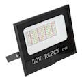 Miniatyrbillede 4 af 8: LED-projektør i aluminiumshus med hærdet glas lampeskærm IP66 vandtæt RGB-projektør 85‑265V