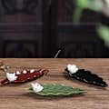 Miniatyrbillede 5 af 7: Håndlavet Lotus Keramisk Røgelseholder Røgelsebrænder