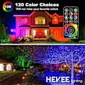 Miniatyrbillede 4 af 5: LED Flood Light, 350W Ækvivalent RGBW Farveskiftende, DIY Strobe Mode, 120 Farver, Synkronisering, 4000 Lumen Udendørs Projektører, 2700K RGB Varm Hvid, IP66 W