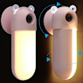 Miniatyrbillede 1 af 5: 3 Lysstyrke Justerbar Genopladelig Roterende Induktions Natlamper, Soveværelse Sengelamper Opladningsskab Lamper Trapper Korridor Skab Lamper (Pink)