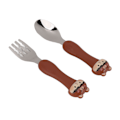 Pikkukuva 4 / 8: Baby Fork Cute Cartoon Shaped Spoon PP Handle Stainless Steel Tableware for Children Feeding Training Bear