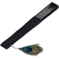 Miniatyrbillede 3 af 4: Peacock Design Bambus Folding Håndvifte til Brudetilbehør og Bryllupper