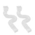 Miniatyrbilde 4 av 8: Gutter Downspout Extensions Utvidbar 2 Myk Slange Vann Overføring Regnvann Gutter Rør Hvit