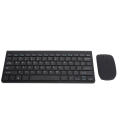 Miniatyrbillede 2 af 8: Trådløst tastatur musesæt Ultratynd Mute Mini Hjemmekontor Computertilbehør 2.4G (sort)