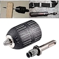 Miniatyrbild 1 av 5: Nyckelös Stor 3-Backig Chuck Skruvmejsel Adapter med Snabbbyte 1/4\" Rund Skaft Cylindriskt Skaft 2-13mm Countersink Borrbitar Fräs Tänger