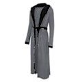 Pikkukuva 2 / 3: Miesten huppari kylpytakki yöasu, harmaa musta fleece-aamutakki 2XL