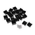 Pikkukuva 3 / 5: 20 x 24 x 16-25 mm MOSFET Alumiininen Jäähdytyselementti 7805 Transistori Jäähdytin
