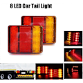 Pikkukuva 4 / 5: Auton takavalo 2kpl 12V 8 Led Takavalot 6 Toimintoa Perävaunun Takavalo_SZXM