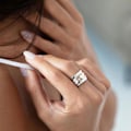 Miniatyrbillede 2 af 5: Klassisk Hjerte Spinner Ring Angstlindring Roterende Kærlighedsring Perfekt Gave til Kvinder Fødselsdag Valentinsdag
