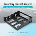 Miniatyrbillede 4 af 5: 3.5 til 5.25 Harddisk Bay Front Bay Beslag Adapter