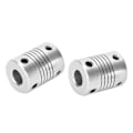 Miniatyrbilde 4 av 8: 2 stk akselkobling fleksibel enkoder aluminiumslegering kobling trinnmotor DIY 3D-skriver 5x8 mm
