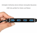 Miniatyrbild 5 av 5: 4 Portars USB 3.0 Hub, USB Hub Splitter med Strömförsörjning, 5Gbps Datahubb med Separat Strömbrytare och LED