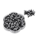 Miniatyrbillede 4 af 8: 1000 stk. skinnende, transparente dekorative rhinestones til neglekunst til piger og kvinder JM201 sort