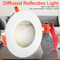 Miniatyrbillede 2 af 8: 8W Diffused Reflective LED Lyslampe Gylden