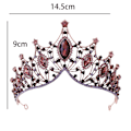Miniatyrbillede 2 af 5: Barok krystal brudekrone - elegant rhinstens tiara til bryllupsfest