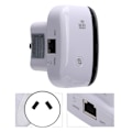 Miniatyrbild 7 av 8: WiFi-räckviddsförlängare Signalförstärkare Repeater Stöd 2.4GHz WLAN 300M 110-240VAU-kontakt