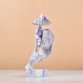 Miniatyrbilde 5 av 8: Tenkerstatue Vivid Shape Kompakt Syntetisk Harpiks Attraktiv Dekorativ Stillhet Er Gylden Figur for Hjem Hvit Lilla