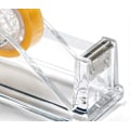 Miniatyrbillede 3 af 5: Klar Akryl Tapeholder, 2 Slots til Kuglepenne eller Blyanter, H6,4 x B5 x D12,7cm