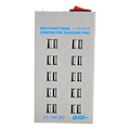 Miniatyrbilde 7 av 8: USB-ladestasjon 75W 20 porter USB-lader kretsbeskyttelse USB-ladehub 100‑240V for telefon nettbrett hodetelefoner EU-plugg