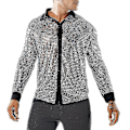 Miniatyrbilde 4 av 5: Blank Skinnende Sequin Mesh Topp for Menn, Sølv XL Disco Danseskjorte