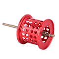 Miniatyrbillede 3 af 8: Rundlejerullespole i aluminium til PMAX3/BMAX3/SMAX3 kastehjul (rød)