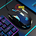Miniatyrbillede 4 af 5: Kablet Gaming Mus USB Justerbar DPI Atmosfære til Windows x P/7/8/10