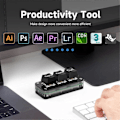 Miniatyrbilde 5 av 5: 3 Taster Makroprogrammering Mini Tastatur for Photoshop Gaming Hvit A
