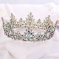 Miniatyrbilde 4 av 5: Barokk rhinestone tiara hårsmykker for kvinner