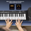 Pikkukuva 5 / 8: Kannettava 49 näppäimen elektroninen näppäimistö, käsin käärittävä piano lapsille, lapsille, aloittelijoille (musta)
