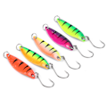 Miniatyrbild 4 av 8: 5 st färgglada Walleye Trout skedbeten metall crankbait hård sked spinner bete enkelkrok