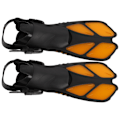 Miniatyrbilde 4 av 8: 2 stk justerbare snorkel finner myke TPR åpen hæl lange dykkerføtter for svømmingMD
