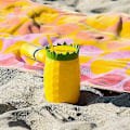 Miniatyrbilde 4 av 5: Ananas kjøler ananas kopp sugerør kopp juice kopp 468ml