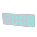 Miniatyrbild 2 av 8: Spegelklocka Multifunktionell Snygg Enkel stil Tid Datum Temperatur LED Elektrisk väckarklocka för hemmakontor i sovrummet