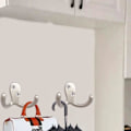 Miniatyrbillede 3 af 3: Knagerække, 10 Stykker Hardware Vægknage Kraftig Dobbeltknage Anti-Rust Vægknage til Nøgler, Håndklæder, Tasker, Kopper, Hatte (Sølv)