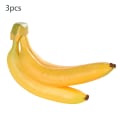 Miniatyrbillede 7 af 7: Kunstig Banan 3 Hoveder Banan Model Høj Simulering Fake Frugt Banan Model Foto Prop til hjemmefest