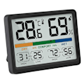 Miniatyrbillede 1 af 4: 97x73x19mm, Indendørs Hygrometer Termometer - Digitalt indendørs termometer med maksimum og minimum historik, Skiftemulighed mellem F / C, Let at bruge, C