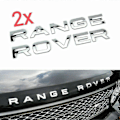 Miniatyrbilde 4 av 5: Chrome Range Rover Grill Front Panser Badge Emblem Panser Og Bakluke Bokstaver Badge (pakke med 2)
