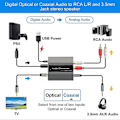Miniatyrbilde 3 av 4: Optisk Til Rca Konverter Audio Konverter Digital Til Analog Audio Koaksial Til Rca Adapter 3.5mm Aux W