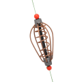 Miniatyrbillede 8 af 8: 4 STK Fiskemadsbur Lure Trap Kurv Feeder Holder med kroge Fiskegrej Tilbehør Kobber 20g