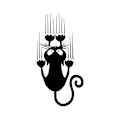 Miniatyrbild 1 av 2: Väggdekaler Vattentät Väggdekoration Katt Väggdekaler För Sovrum Fönster Vardagsrum 2 STYCKEN
