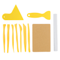 Miniatyrbillede 5 af 8: 11 stk. lerredskaber Akryl Mud Stick Rubbing Clay Board Carving Scraper Craft Tools til børn