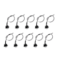 Miniatyrbillede 7 af 8: 10 stk. Side Marker Lys 3LED IP68 Vandtæt Rund Clearance Indikator Baglygte Universal til Lastbil Bil RV Hvidt Lys