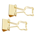 Miniatyrbillede 5 af 8: 100 stk. Binder Clips Cat Form Metal Jern Hul Kompakt Bærbar Sjove Binder Clips til Dokumenter Klassificering Guld